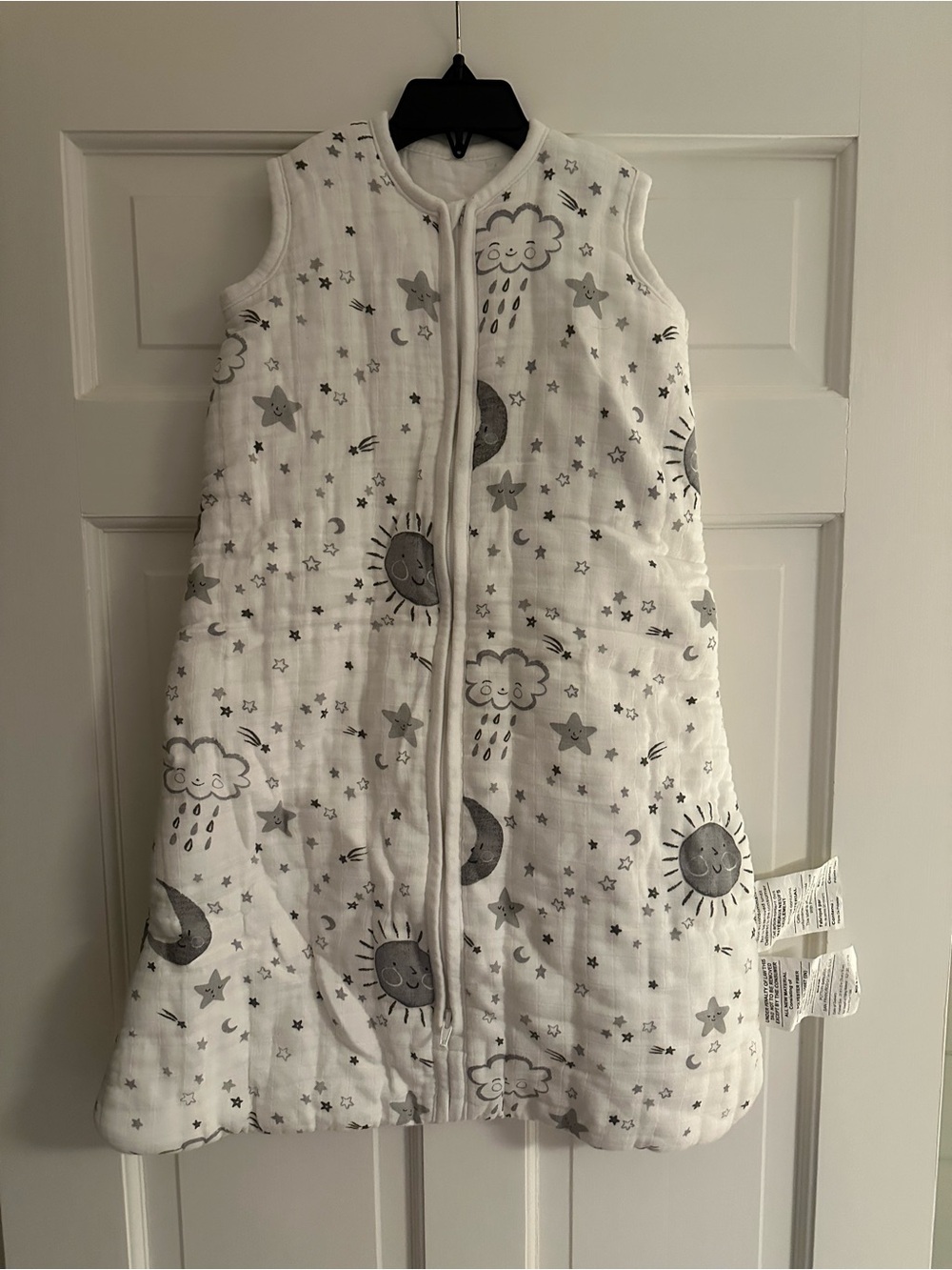 Pottery Barn White & Gray Starry Sleep Sack for Kids